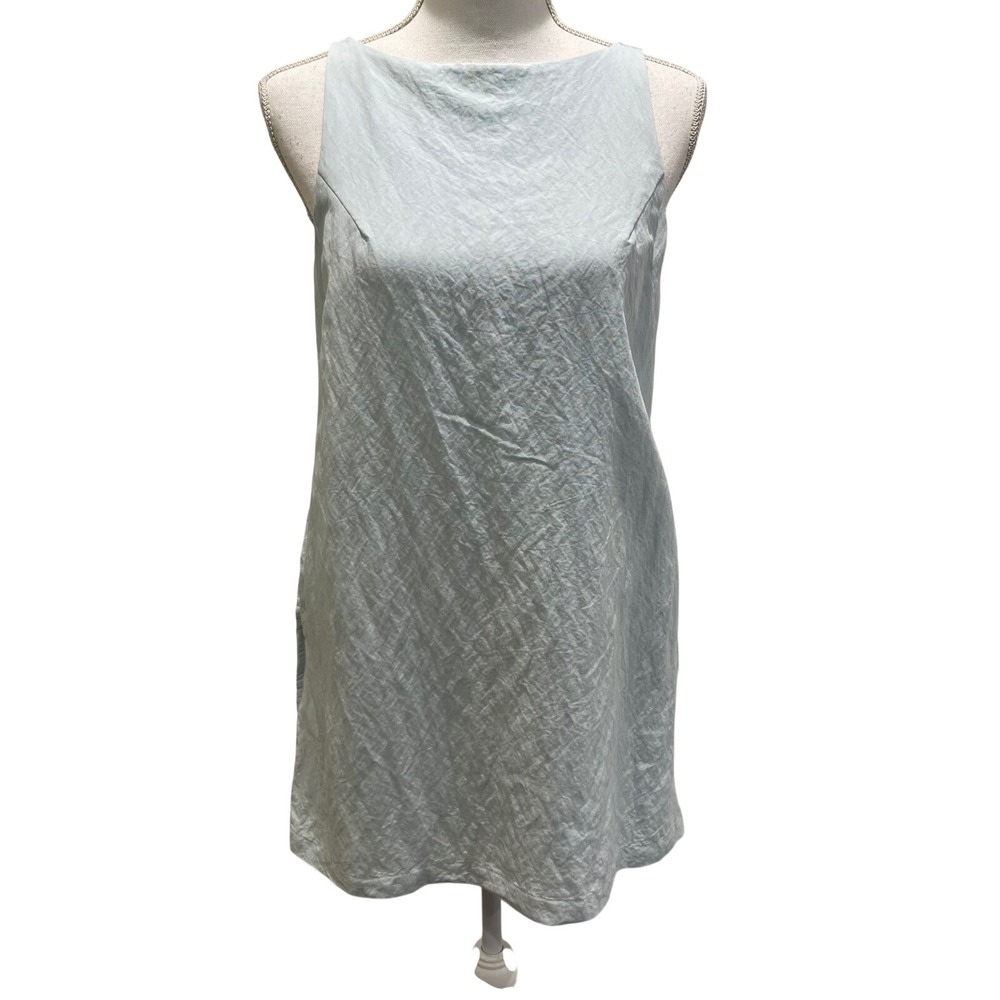MOD REF Mini Shift Dress Women Small Light Blue Sleeveless Pockets Minimalist